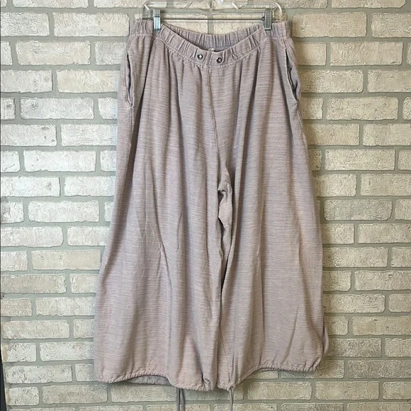 Free People Knit Ribbed Flow Pants- Size L - Picture 1 of 7